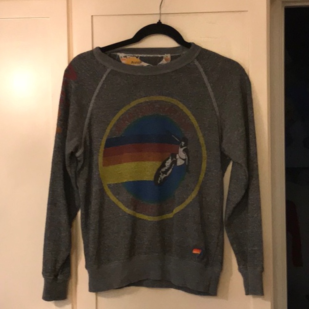 Aviator nation long sleeved light sweat shirt